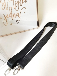Laura Biaggi pasek do torebki czarny