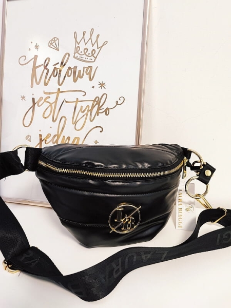 Laura Biaggi torebka nerka czarna pikowana