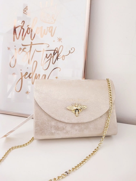 Laura Biaggi torebka wizytowa złota pszczółka  