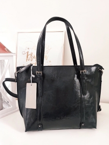 Ines Delaure torebka mini shopperka czarna 