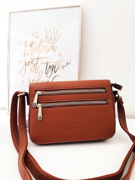 Gallantry torebka listonoszka camelowa zip