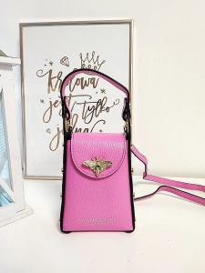 Massimo Contti mini torebka rowerówka skórzana różowa pszczółka