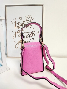 Massimo Contti mini torebka rowerówka skórzana różowa pszczółka