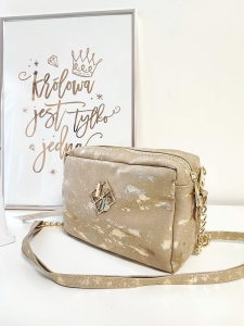 Laura Biaggi torebka kuferek złota dubaj