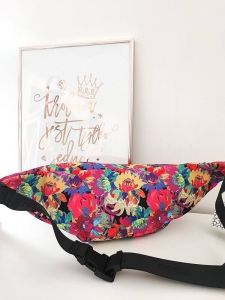 Nobo torebka nerka maxi różowa print kwiaty