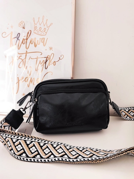 Ines Delaure torebka listonoszka kuferek czarna