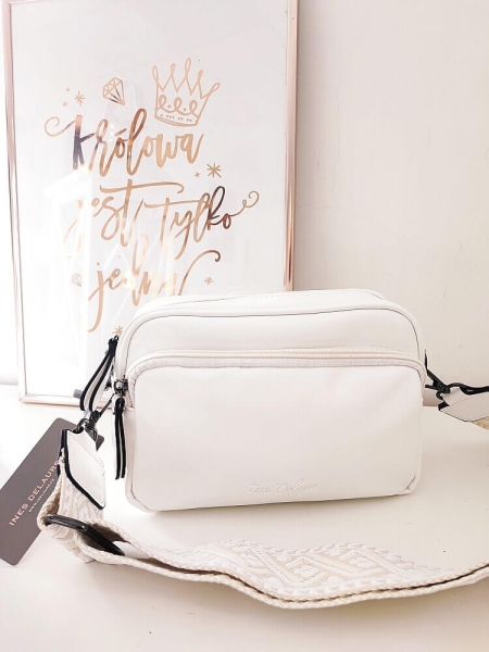 Ines Delaure torebka listonoszka kuferek biała