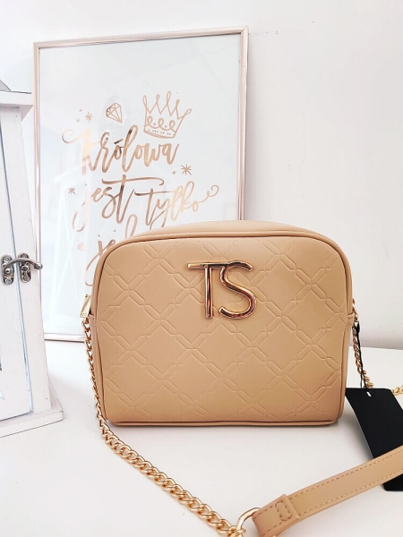 Top Secret torebka listonoszka beżowa pikowana 