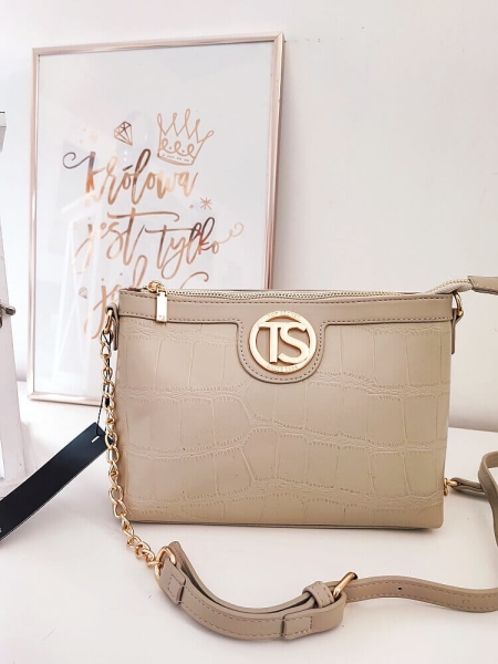 Top Secret torebka listonoszka beżowa croco