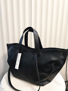 Laura Biaggi torba shopper skórzana czarna