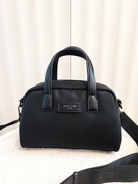 David Jones torebka kuferek czarna z kieszenią