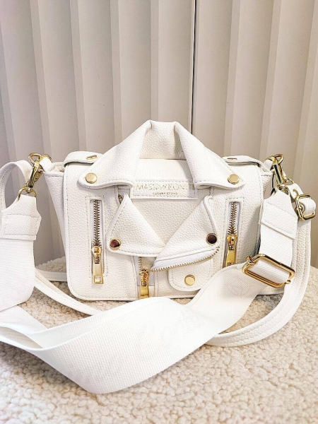 Massimo Contti listonoszka biała zip z klapką