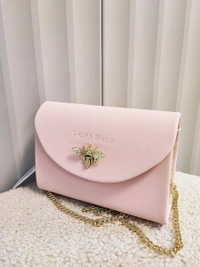 Laura Biaggi torebka wizytowa różowa pszczółka