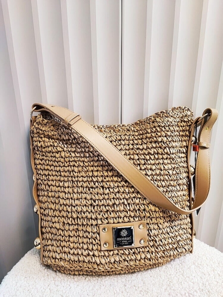 Monnari torebka listonoszka koszyk beżowy