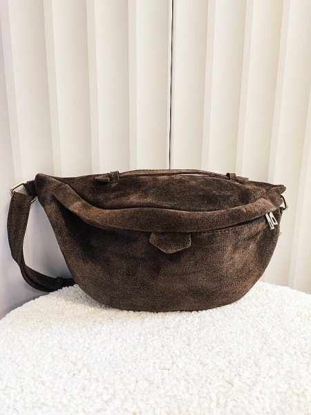 Laura Biaggi nerka maxi zamszowa brązowa