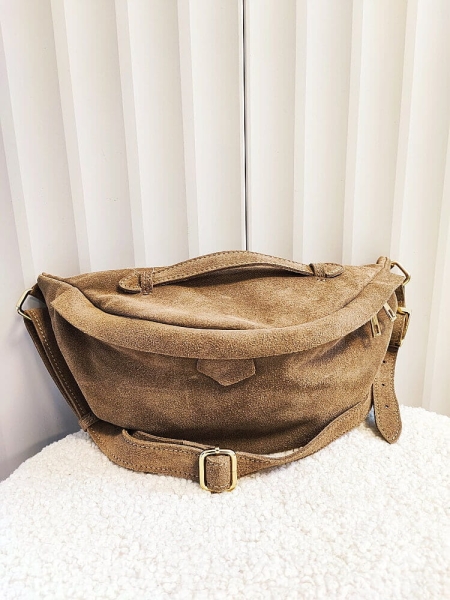 Laura Biaggi nerka maxi zamszowa taupe