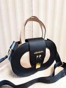 Massimo Contti torebka kuferek czarna ze złotym