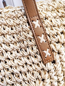 Torebka shopperka koszyk na ramię beżowa