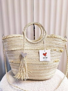 Torebka shopperka koszyk beżowa