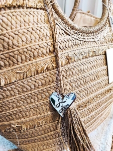 Torebka shopperka koszyk ciemnobeżowa