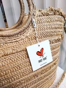 Torebka shopperka koszyk ciemnobeżowa