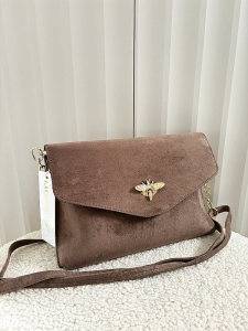 Laura Biaggi torebka kopertówka pszczółka taupe ekozamsz