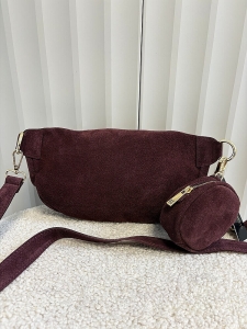 Massimo Contti nerka zamszowa bordowa zip z portmonetką