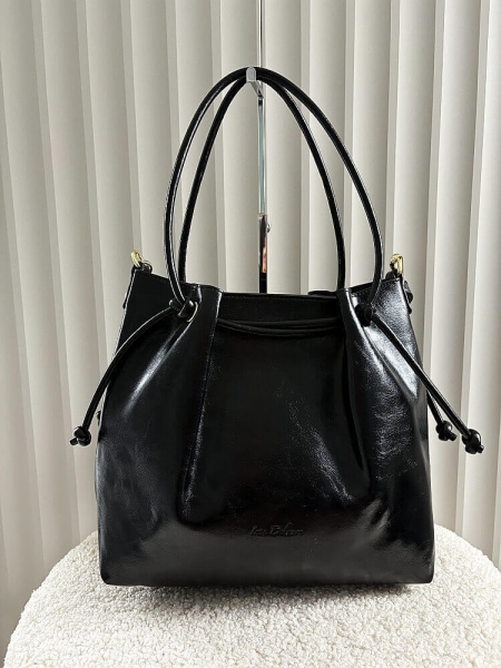 Ines Delaure torebka shopper na ramię czarna