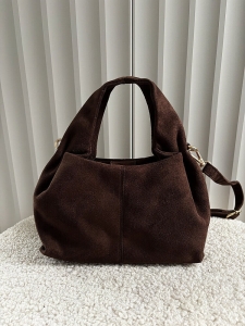 Gallantry torebka mini shopper ekozamsz czekoladowa z przeszyciem