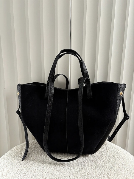 Gallantry torebka shopperka czarna ekozamsz 