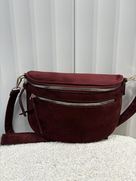 Gallantry torebka nerka bordowa ekozamsz zip