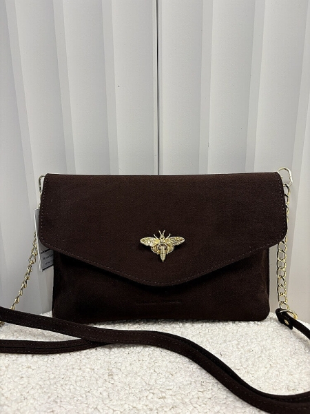 Laura Biaggi torebka kopertówka pszczółka czekoladowa ekozamsz