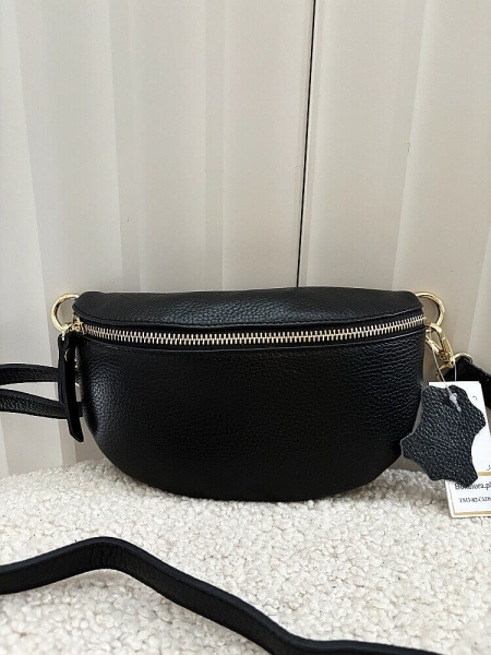 Laura Biaggi torebka nerka skórzana czarna