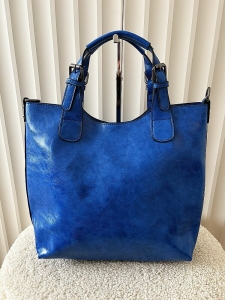 Ines Delaure torebka shopper kobaltowa