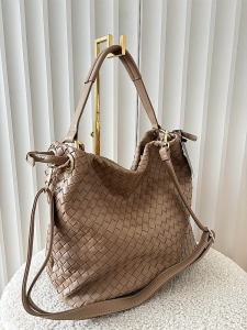 Flora&Co torba worek taupe plecionka