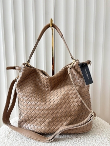 Flora&Co torba worek taupe plecionka
