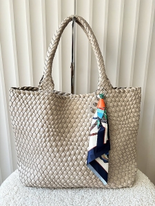 David Jones torba shopper taupe plecionka