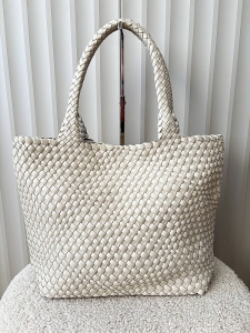 David Jones torba shopper ecru plecionka