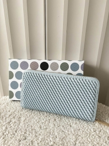 Pierre Cardin duży portfel niebieski plecionka