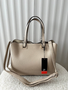 Pierre Cardin torebka shopperka beżowa