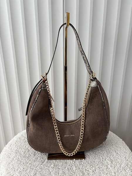 Pierre Cardin torebka listonoszka na ramię taupe ekozamsz