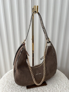 Pierre Cardin torebka listonoszka na ramię taupe ekozamsz