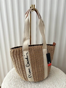 Pierre Cardin torebka shopperka koszyk beżowa