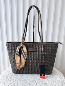 Pierre Cardin torebka shopper taupe plecionka