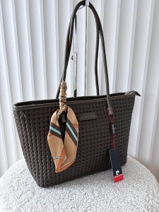 Pierre Cardin torebka shopper taupe plecionka