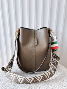 Torebka worek skórzany taupe