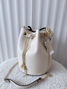 Laura Biaggi torebka worek skórzany beżowy