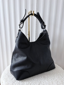 Laura Biaggi skórzana torba shopper na ramię czarna