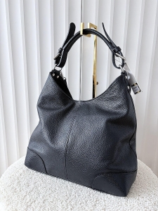 Laura Biaggi skórzana torba shopper na ramię czarna