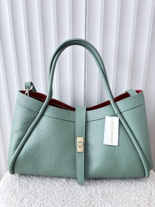 Laura Biaggi torebka shopper skórzana zielona